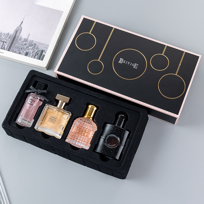 4 Flaschen Geschenkset für Damen, langanhaltender, frischer, leichter Duft, Student Black Opium Parfüm, Großhandel_voghion.com