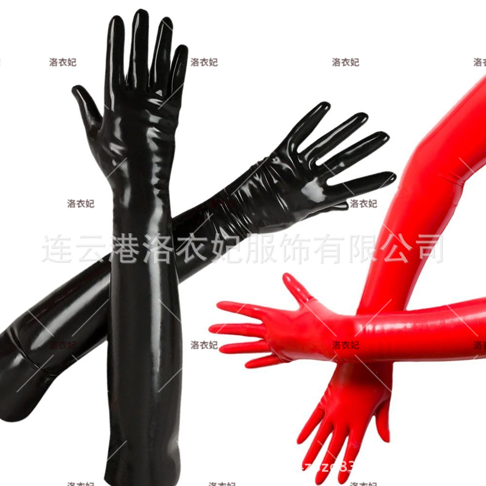 Luo Yifei alta elástico brillante guantes de cuero europeo y americano punk hip hop pu guantes sexy Lencería fabricante 6825