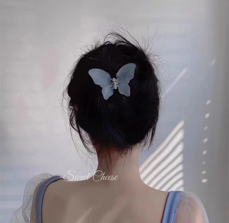 つや消しレトロレディースシャーククリップインアクリルヘアクリップ女性の後頭部ハイポニーテールクリップシンプルなクリップ|undefined