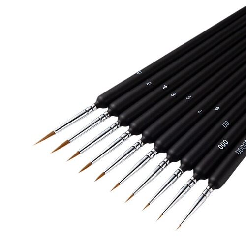 Biyoumi Lang hook line pen art special gouache oil painting Chinese painting watercolor ultra-fine stroke hand-painted nail set