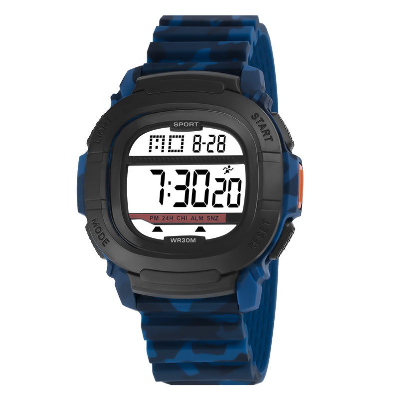 Comercio exterior nuevo multi-funcional camuflaje al aire libre de las Fuerzas Especiales reloj de los hombres de gran dial luminoso deportes reloj electrónico