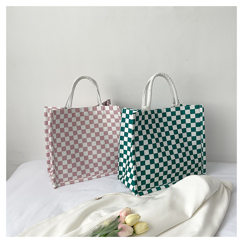 Large-capacity single-shoulder tote bag 2024 new style fashionable and textured trendy handbag for commuting and casual use, large checkered bag for women undefined