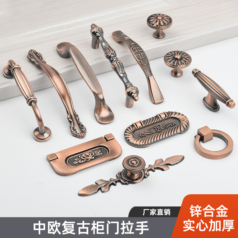 Antique bronze handle for boxes