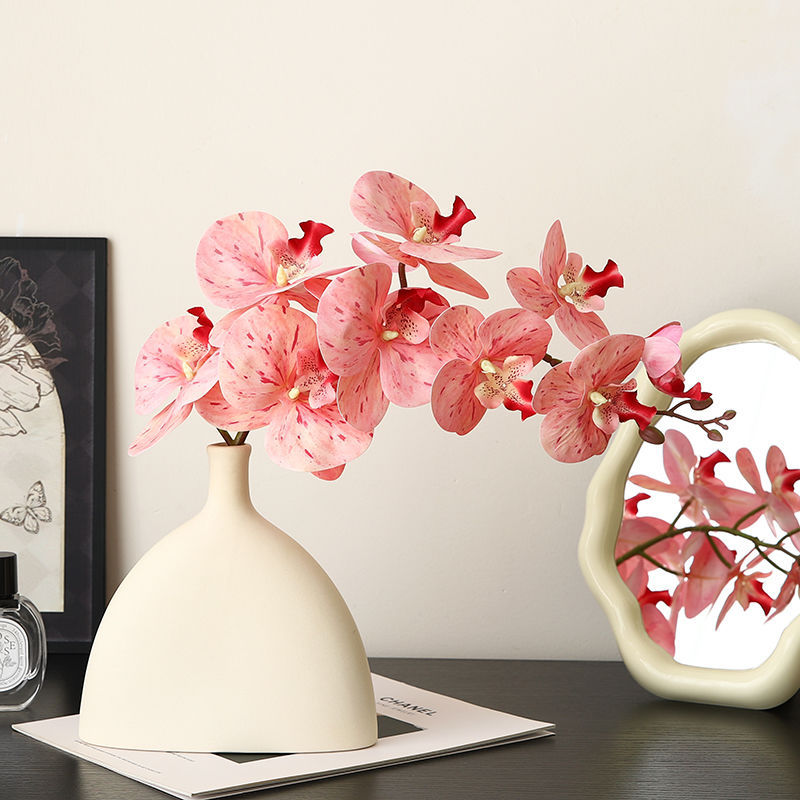 仿生花蝴蝶兰假花花摆设餐桌花瓶小众感客厅茶几装饰摆件直销批发