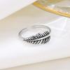 Retro ring, accessory, silver 925 sample