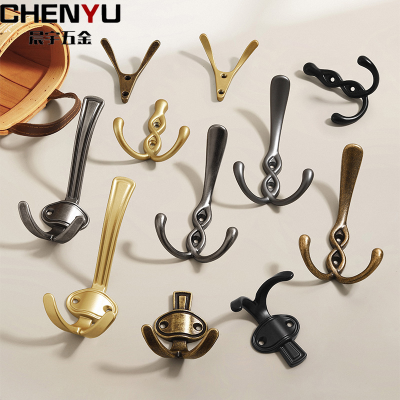Modern Minimalist Coat Hook, No Drilling Required, Fixed for Bedroom, Bathroom, Shoe Cabinet, Cupboard, Black Coat Hook, Door Entryway Hook