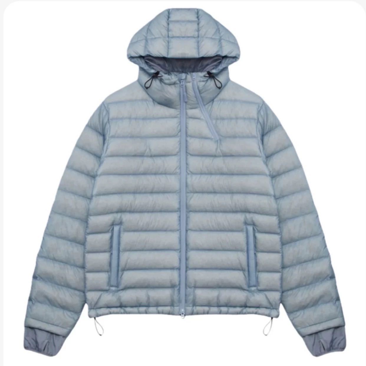 Blue down jacket