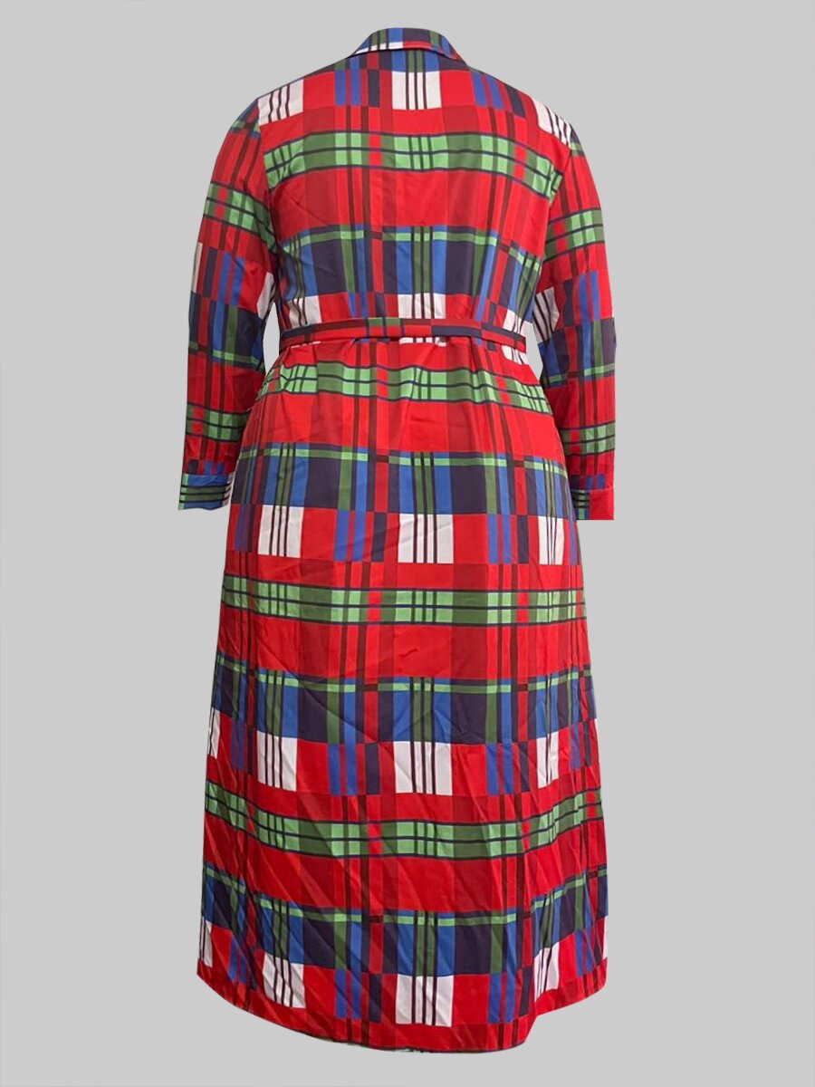 Plaid Coat Back View
