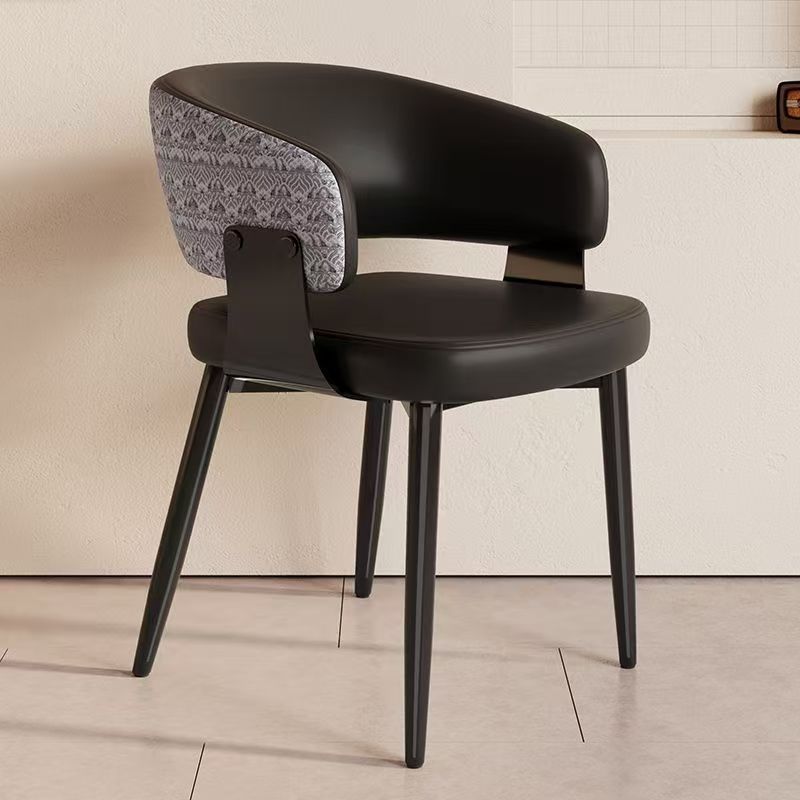 Mesa y silla de comedor minimalistas italianos 2025 nuevo estilo de lujo ligero de alto nivel sensación de respaldo casero taburetes de té silla de respaldo medieval