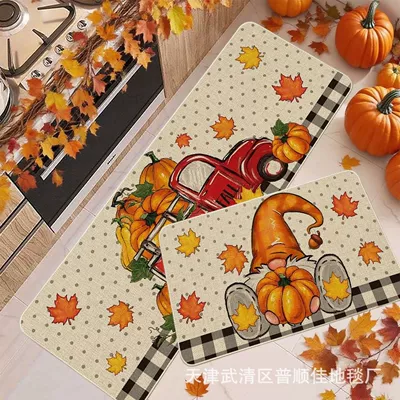 Avtomobil döşəmə paspasları | Amazon Autumn Pumpkin Print - kqs09-40cm60cm