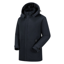 羽绒服男商场销售员工冬季工作服银行职业装行政商务可脱卸内加厚