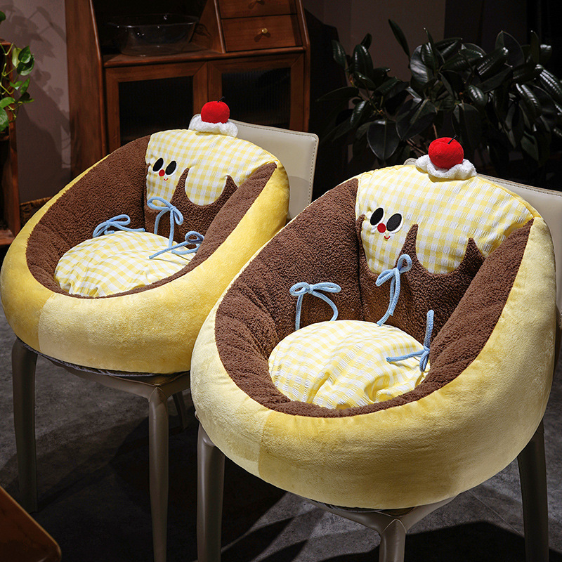 Círculos animados grandes ojos pudín futon cojín dormitorio pequeño sofá en el suelo grueso tatami silla de asiento cojín de piernas