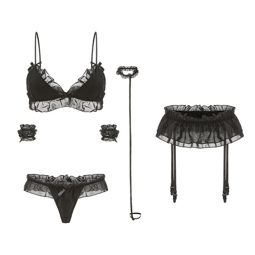 Ziqu sexy lingerie women's uniform temptation suit passionate perspective lace three-point sexy clothes wholesale 6024