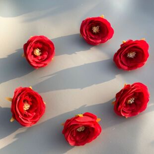 Simulation Happy Tea Rose Head Silk Boshan Camellia Head French French Romantic Tea Roseya Lao Flower spot wholesale