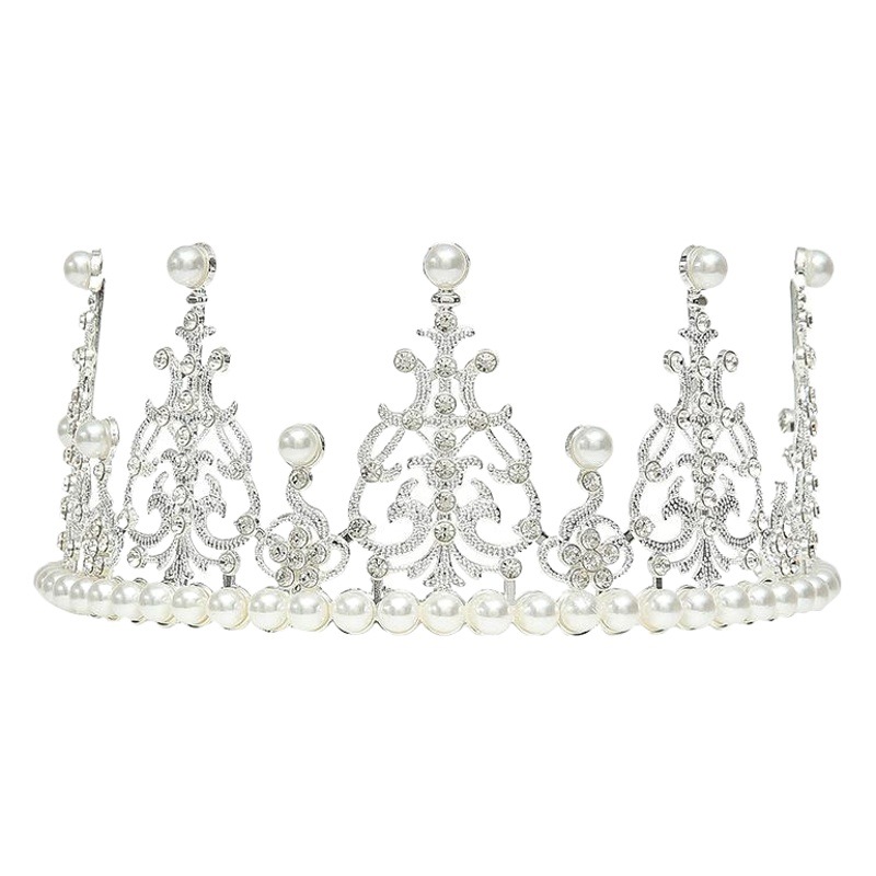 Corona de cumpleaños transfronteriza decoración de pasteles decoración de horneado círculo de perlas fiesta nupcial flor corona al por mayor