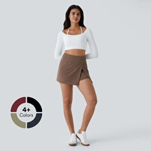 K 14271 High Waist A-Line Slit Skirt �����������ȹ �羳