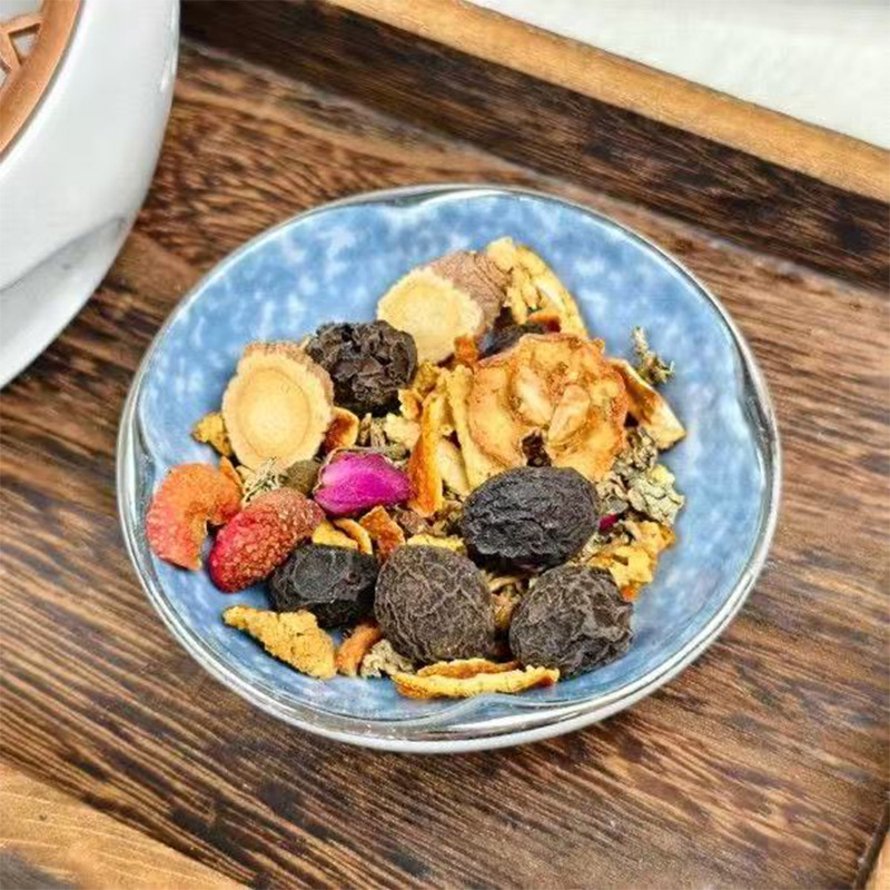 Dark Plum & Lotus Leaf Tea (Wu Mei He Ye Cha) — Sugar-Free Freeze-Dried Herbal Blend overview