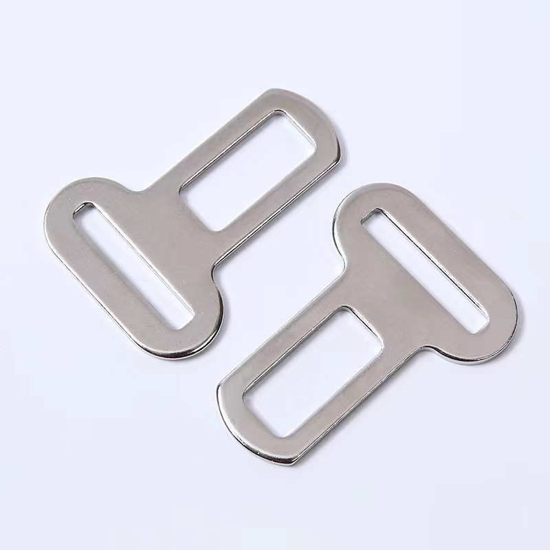 En stock al por mayor cuerda de tracción para mascotas hebilla de seguridad cinturón de seguridad del coche hebilla de cinta hebilla de metal inserto de metal