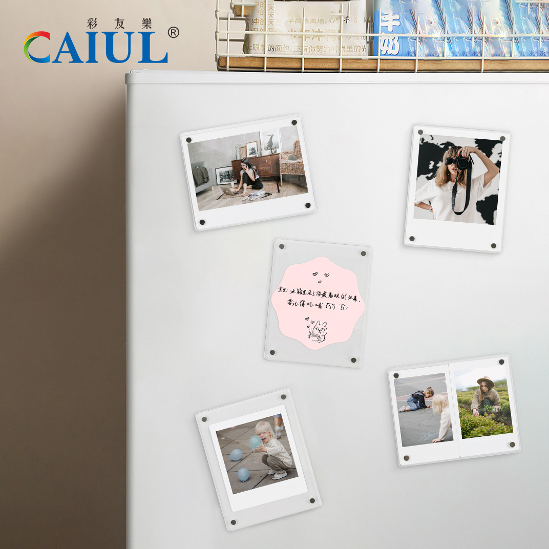 Suitable for Polaroid Pop/ 3inch /Wide Digital Photo Acrylic Photo Frame Refrigerator Magnet Photo Frame