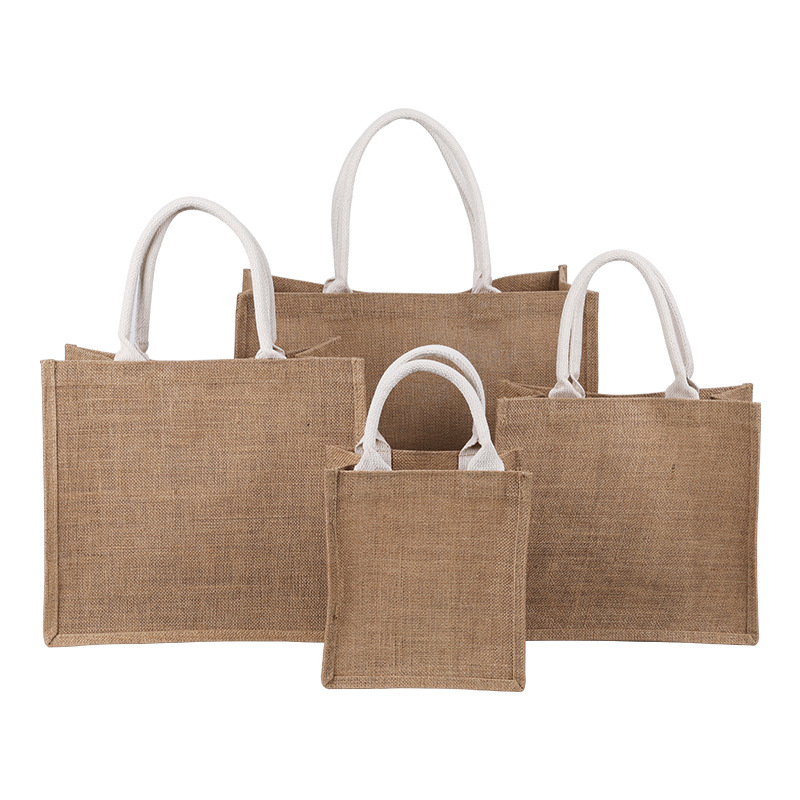 Muji bolso de lino en stock al por mayor bolsa de lino regalo bricolaje pintado a mano bolsa de yute personalización