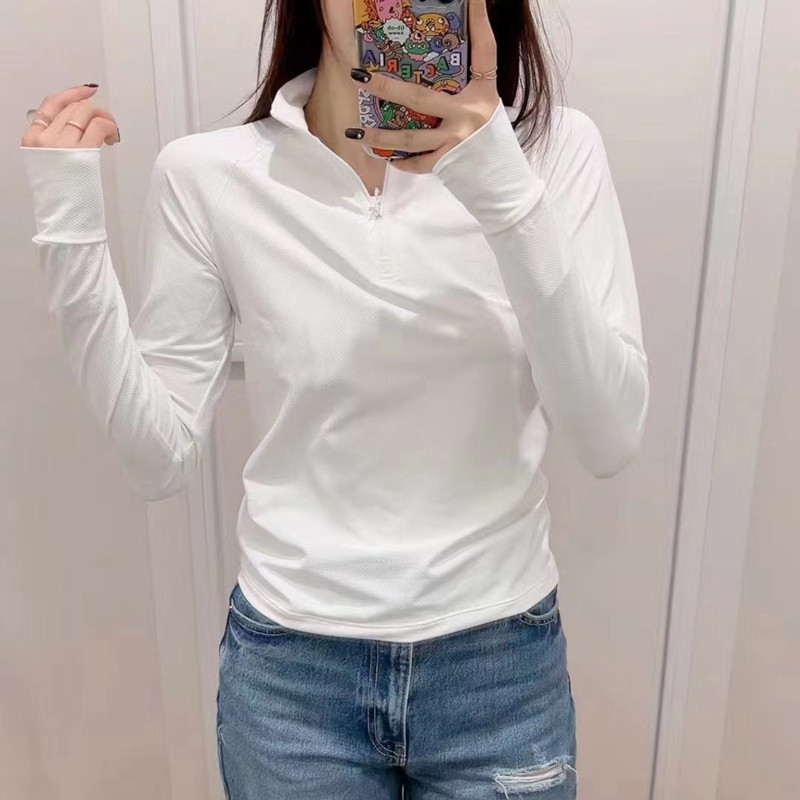 2022 Summer Anti-Uv Mesh Half-Zip Pullover Long-Sleeved Sweatshirt Sun Protection Clothing 450653