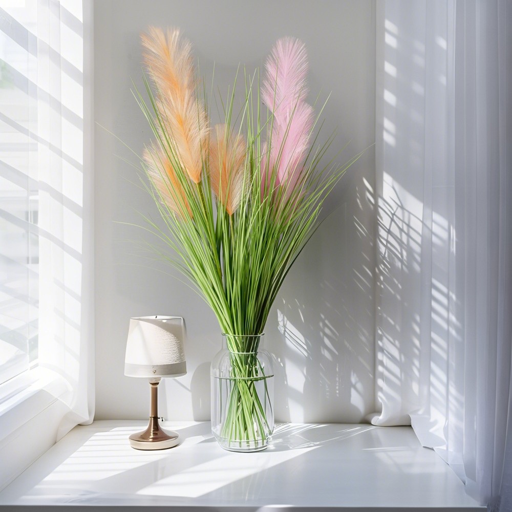 Simulación de caña hierba cola de perro hierba flores falsas plantas en el hogar sala de estar club ventanas del centro comercial decoración de plantación verde