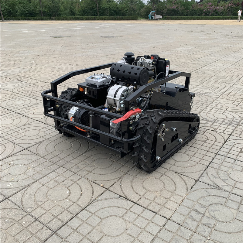 多规格遥控履带履带割草机边坡草坪汽油剪草机果园遥控智能割草机
