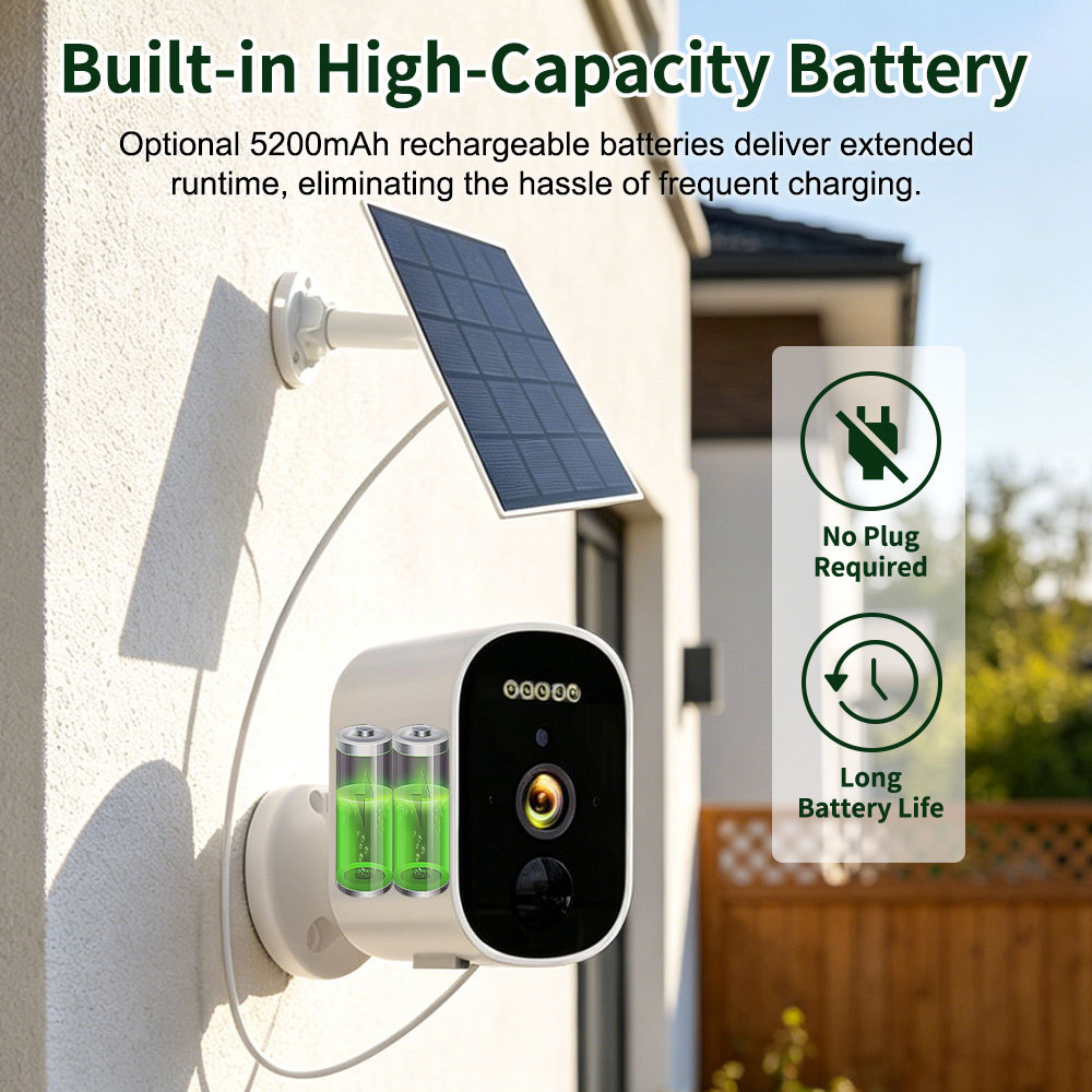 Solar battery HD night vision camera, wireless installation