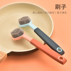 家用長柄清潔刷廚房柔軟塑料長手柄硅膠刷碗碟刷洗鍋刷去污清潔刷
