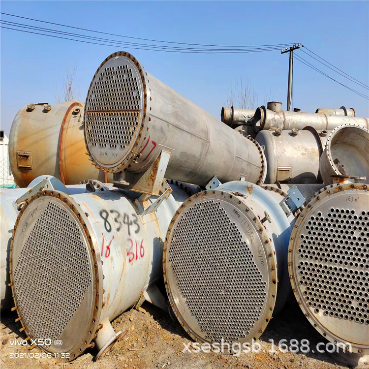 不锈钢列管冷凝器 板式换热器二手冷凝器 螺旋板换热器钛材冷凝器