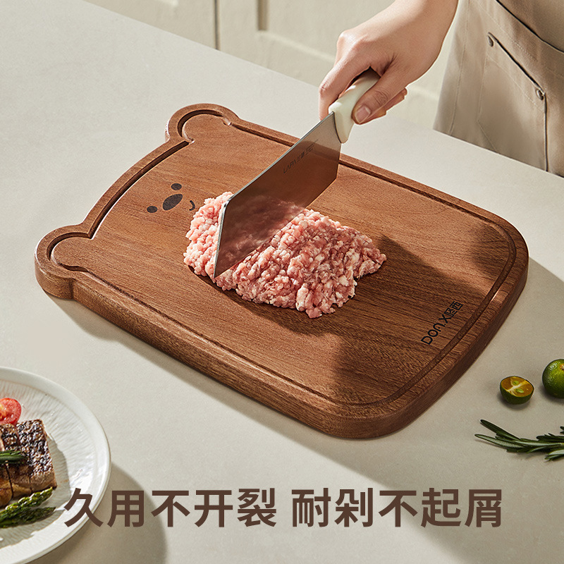 代发包邮菜板乌檀木整木家用放茶具水杯长方形水果宝宝辅食砧板|undefined