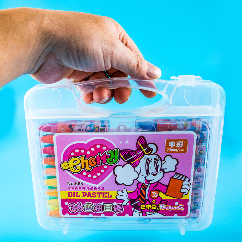 668 hexagonal aceite pintura palo 12 color crayón niños pintura traje graffiti arte pintura material estudiante papelería regalo