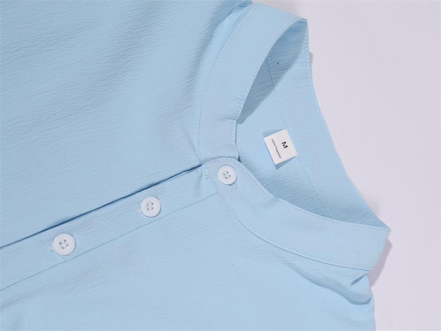 Men's Henley T-shirt And Shorts Set Casual Summer Solid Colour_voghion.com