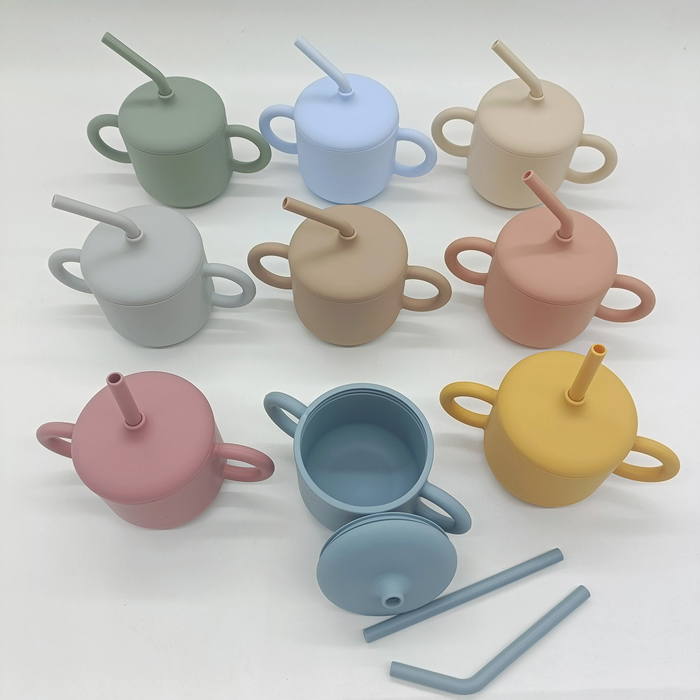 现货儿童餐具套装 food grade silicone baby feeding tools set