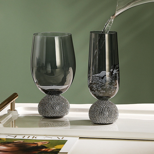 Charming wine glass, water glass, red wine glass, cocktail glass, light luxury INS-style toothbrush cup, couple cup, household crystal glass