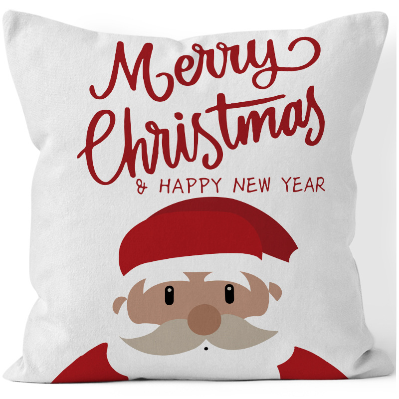 Moda Árbol De Navidad Papá Noel Alce Felpa Corta Fundas De Almohada display picture 4