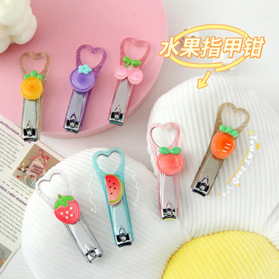 Cartoon Glitter Fruit Nail Scissors Nail Clippers Cute Adult Jelly Glitter Nail Clippers Home Manicure Manicure Clippers