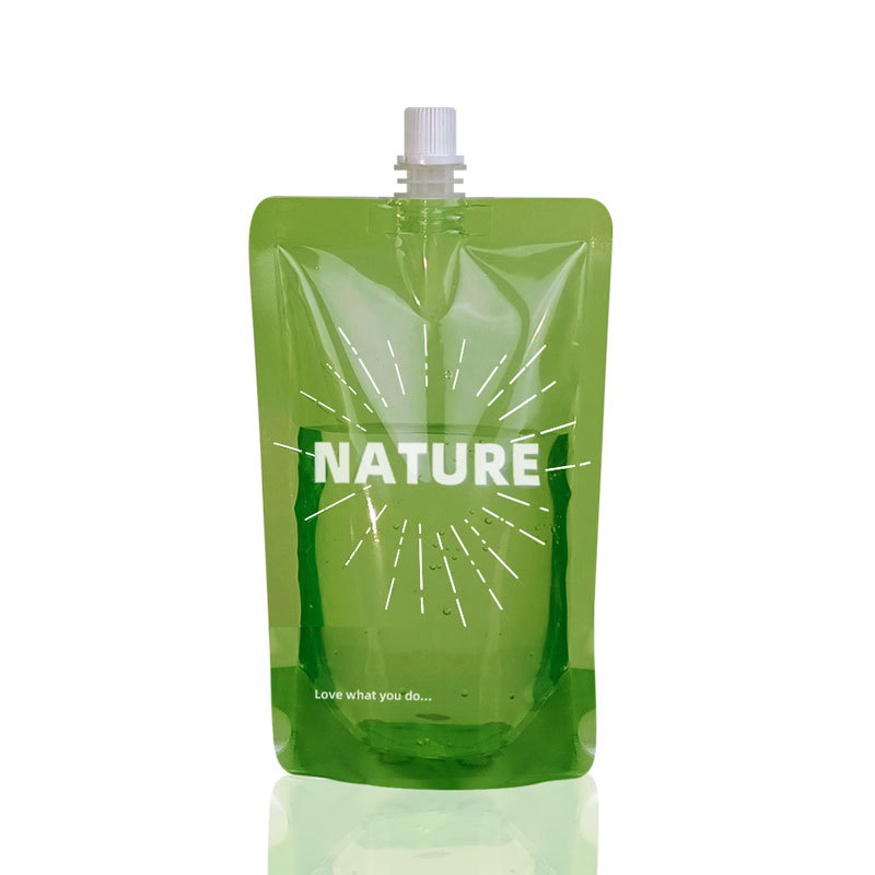 Boquilla de succión de leche de soja bolsa de pie paquete de té con leche bolsa transparente al por mayor bolsa de embalaje de boquilla desechable líquida de medicina china