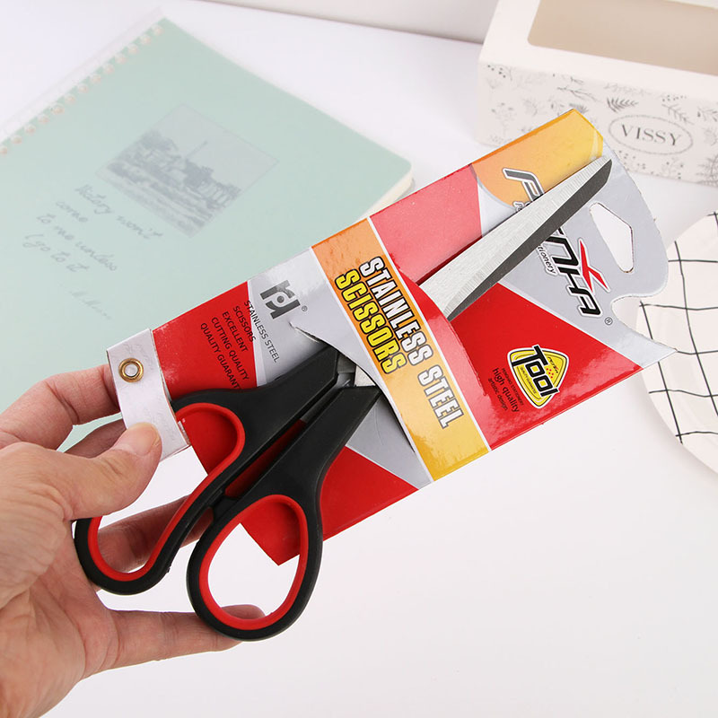 Tijeras DE OFICINA DE ACERO INOXIDABLE grande tarjeta colgante cortador de papel hecho a mano al por mayor tijeras para el hogar