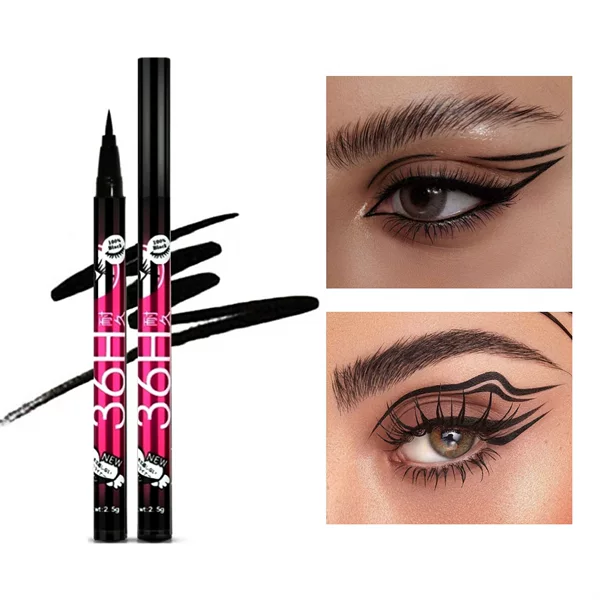 Cross-Border Southeast Asian Logo Large-Capacity 36H Long-Lasting Non-Fading Quick-Drying Fine-Tip Eyeliner Liquid Eyeliner Pen