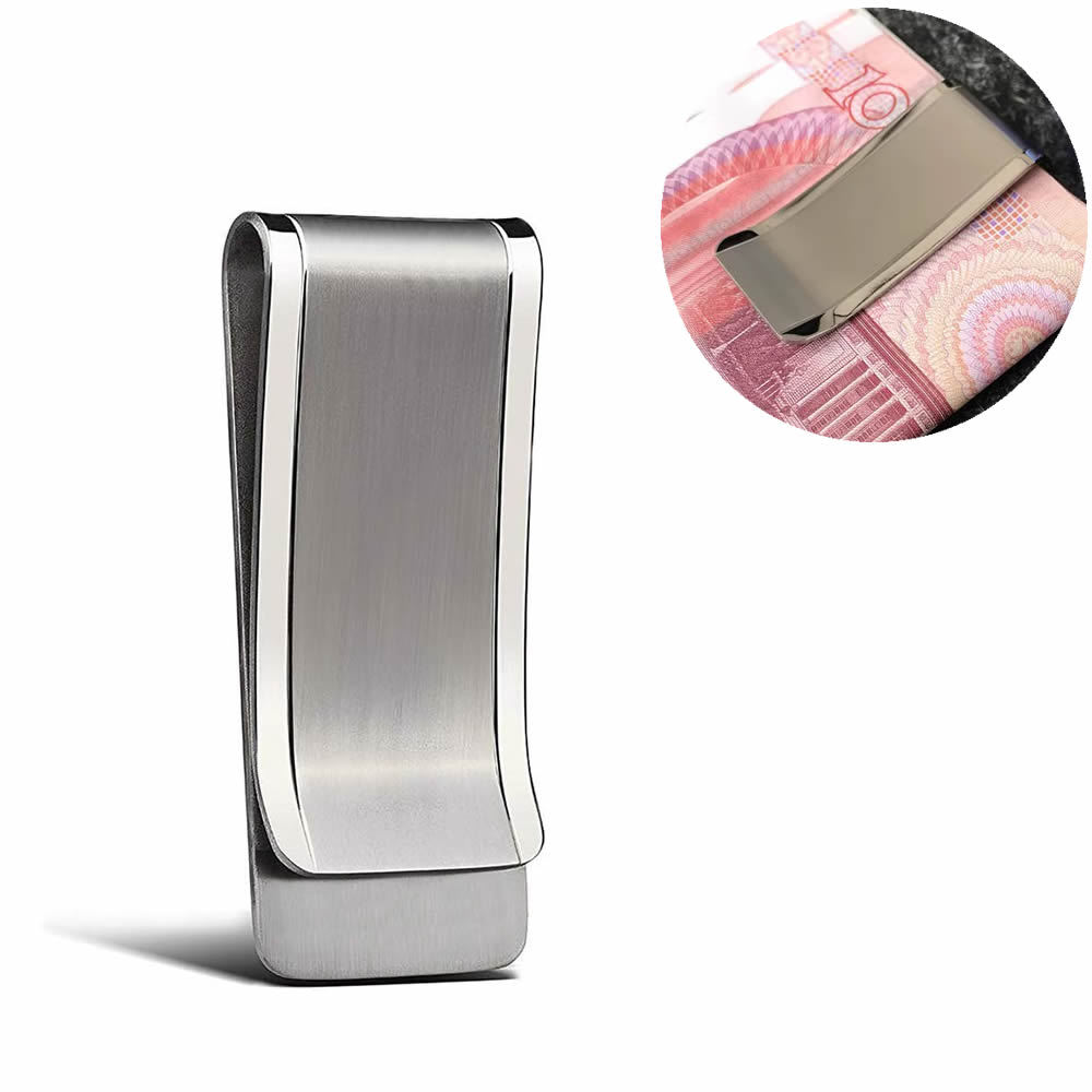 대외 무역 새로운 합금 더블 레이어 금속 지갑 스테인레스 스틸 지폐 클립 지폐 지폐 동전 은행 카드 명함 홀더