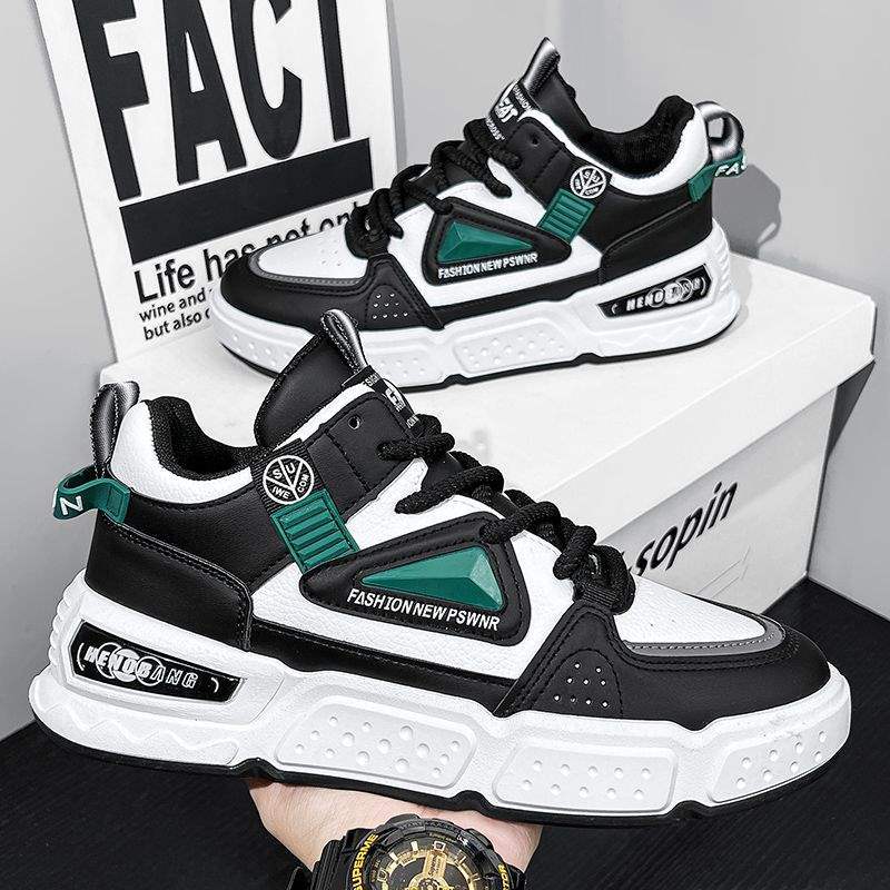 High-Top Men's Shoes 2025 New Summer Thick-Soled Casual Sneakers Trendy Versatile Non-Slip Men's Basketball Sports Shoes