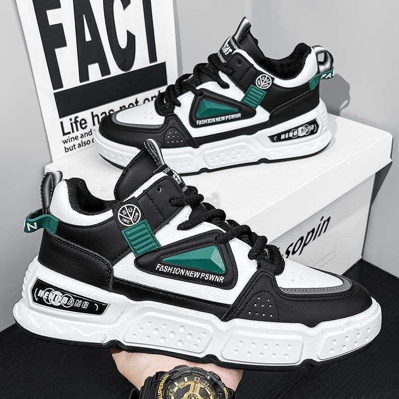 High-Top Men's Shoes 2025 New Summer Thick-Soled Casual Sneakers Trendy Versatile Non-Slip Men's Basketball Sports Shoes