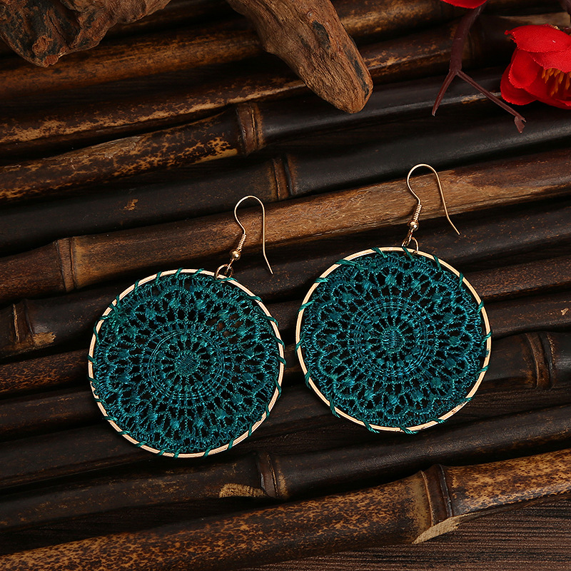 Simple Style Flower Alloy Braid Womenu0027S Drop Earrings 1 Pair
