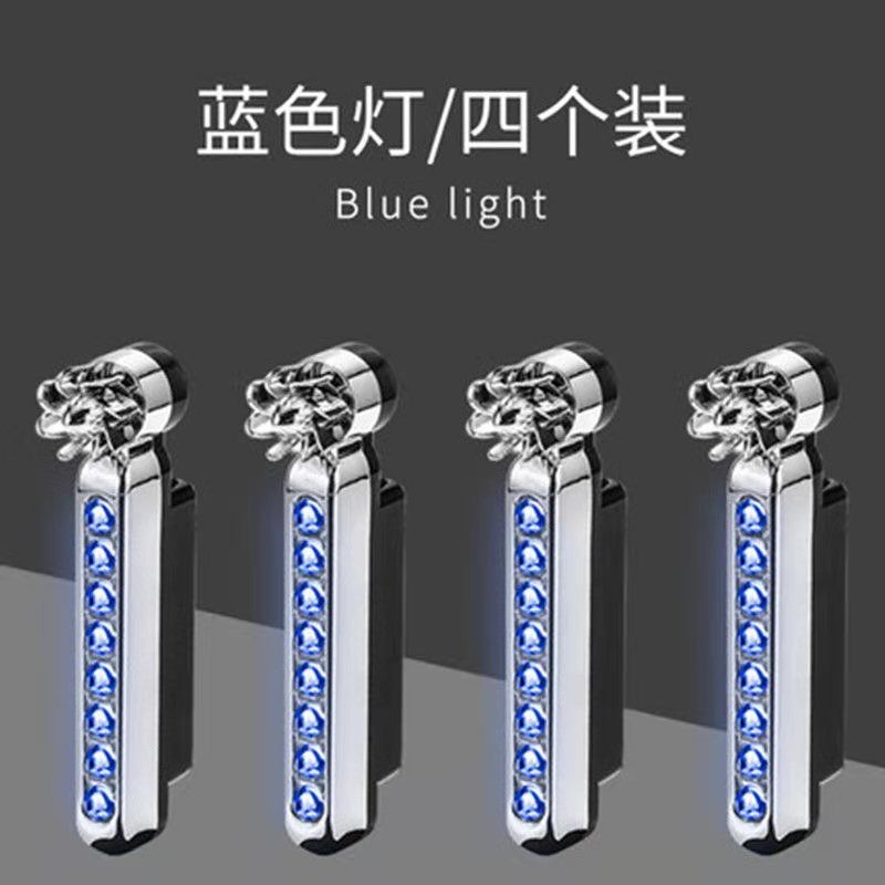 Wind-Powered Daytime Running Lights Car Grille Warning Strobe Vehicle-Mounted Wind Energy Led No-Wiring Decorative Lights
