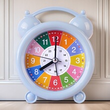 早教启蒙钟表模型儿童学习认识时间钟创意儿童指针闹钟多功能时钟