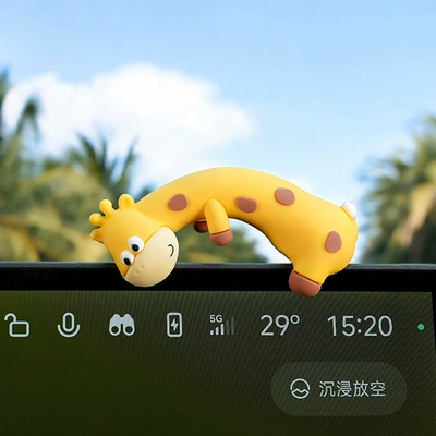 eye-catching giraffe car – Car ornaments - giraffe-lying-down-figurine-d-is-flexible-and-can-bend-and-stretch