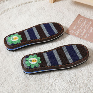 Buy 5 Get 62024 New Style Woolen Shoe Soles Embroidered Shoe Soles Handmade Non-Slip Wear-Resistant Crochet Slipper Soles