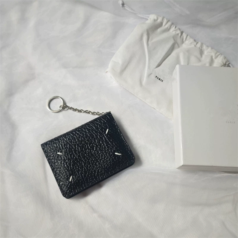 PYC 23ss складной брелок из натуральной кожи, кошелек для карт, визитниц из воловьей кожи, простой мужской и женский держатель для карт с пряжкой на поясе, подвеска для карт