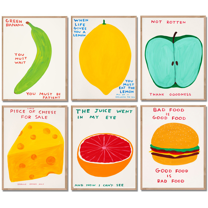 Food David Pop Fun Fruit Dopamine Decorative Art Poster Small Fresh ins Restaurant Hanging Painting